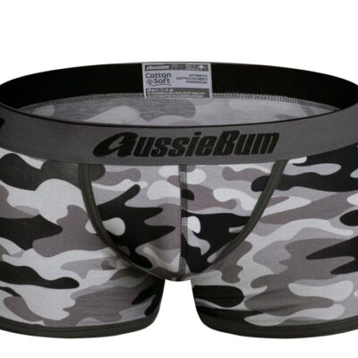 aussieBum CottonSoft Camo Black Trunk