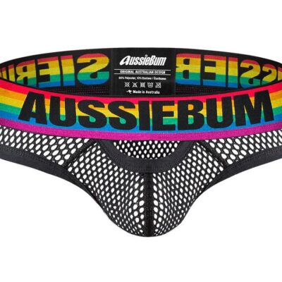 aussieBum Pride Mesh Black Brief
