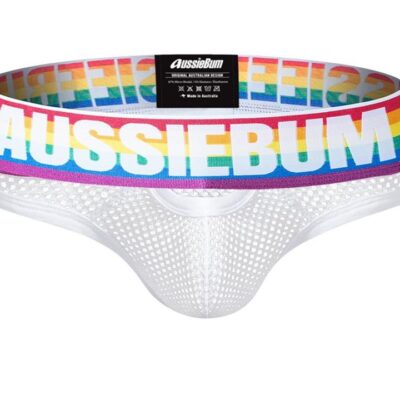 aussieBum Pride Mesh White Brief