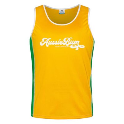 aussieBum Nylon Singlet GreenGold Singlet
