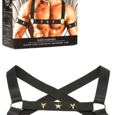 Master Series Rave Elastic Chest Harness with Arm Bands