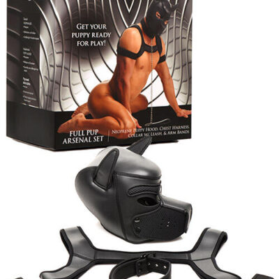 Master Series Full Pup Arsenal Neoprene Puppy Set with Hood, Chest Harness, Collar, Leash, & Arm Bands