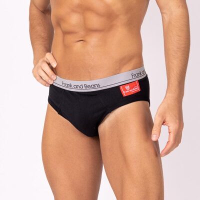Frank and Beans – Men's – Cotton Briefs Jocks – Black – Small