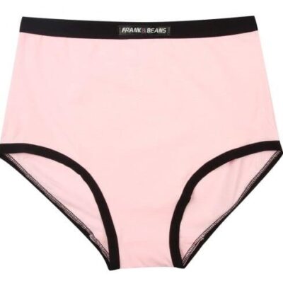 Frank and Beans – Women's – High Waisted Cotton Full Brief – Light Pink – XL