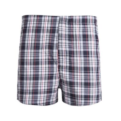 Frank and Beans – Men's – Woven Boxer Shorts – Royal Check – Small