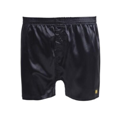 Frank and Beans – Men's – Satin Boxer Shorts – Black – Large