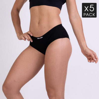 Frank and Beans – Women's – 5 Pack Boyleg Panties – Black – XL