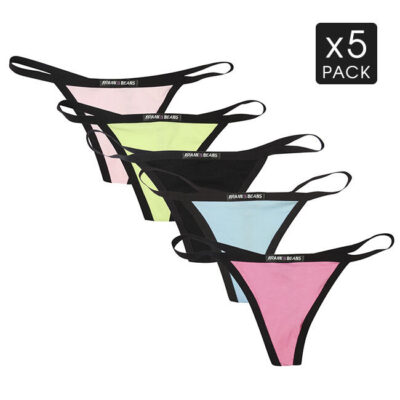 Frank and Beans – Women's – 5 G Strings – Multicolour – XL