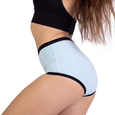 Frank and Beans – Women's – Full Brief High Waist – Blue – XL