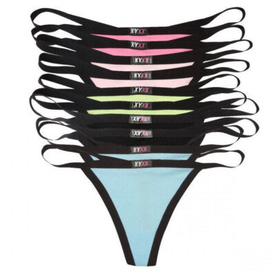 Frank and Beans – Women's – 10 Cotton G Strings – Multicolour – XXL