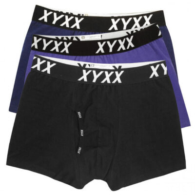 Frank and Beans – Men's – 3 Cotton Boxer Briefs Trunks High Waist – Multicolour – Medium