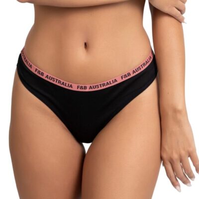 Frank and Beans – Women's – Heels G String Cotton – Black – XL