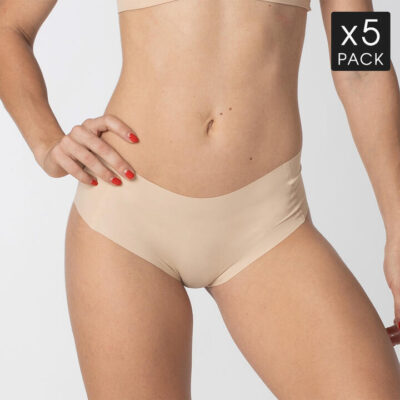 Frank and Beans – Women's – 5 Seamless Ultra Invisible Hipster – Nude – XXL/3XL