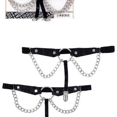 Sex & Mischief Chain & Lace Garters
